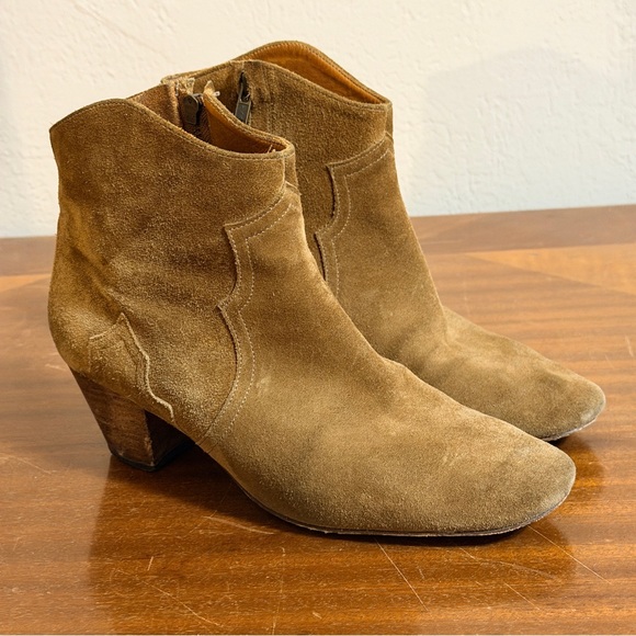 ISABEL MARANT Dicker Boots Western Suede Brown - Picture 3 of 11